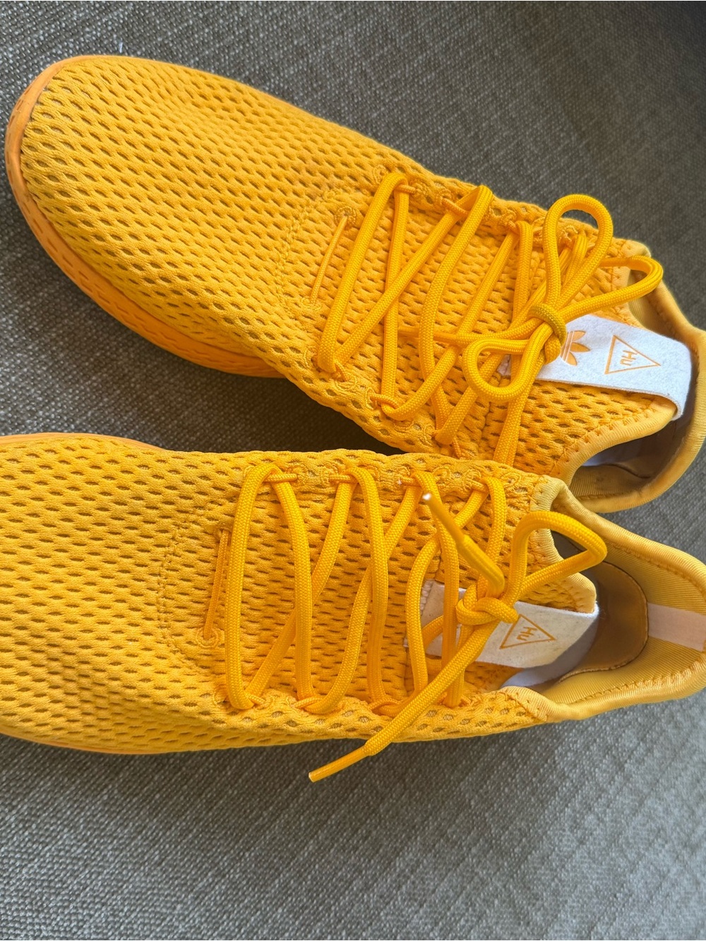 adidas Women’s Yellow Mesh Athletic Sneakers